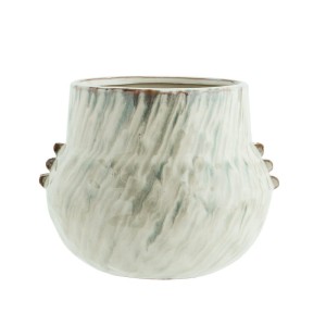 Madam Stoltz Doniczka ceramiczna Ø21 cm green