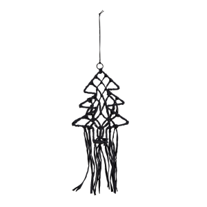 Madam Stoltz Dekoracja wisząca choinka z rafii