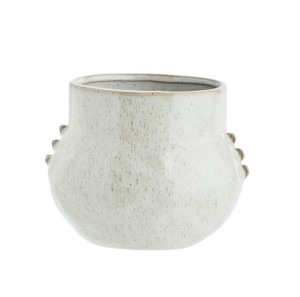 Madam Stoltz Doniczka ceramiczna Ø15 cm off white