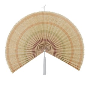 Bloomingville Dekoracja ścienna wachlarz Jaime Yellow Bamboo