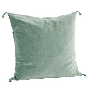 Madam Stoltz Poszewka na poduszkę aksamitna aqua