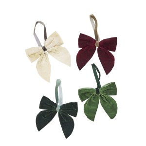 Madam Stoltz Kokarda dekoracyjna świąteczna zestaw 4 szt.