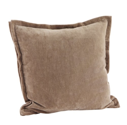 Madam Stoltz Poszewka aksamitna light brown