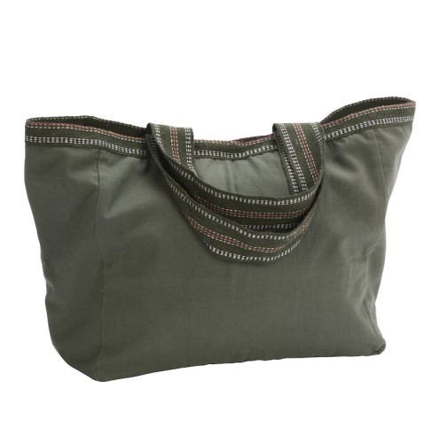 Madam Stoltz Torba shopper bawełniana dusty green