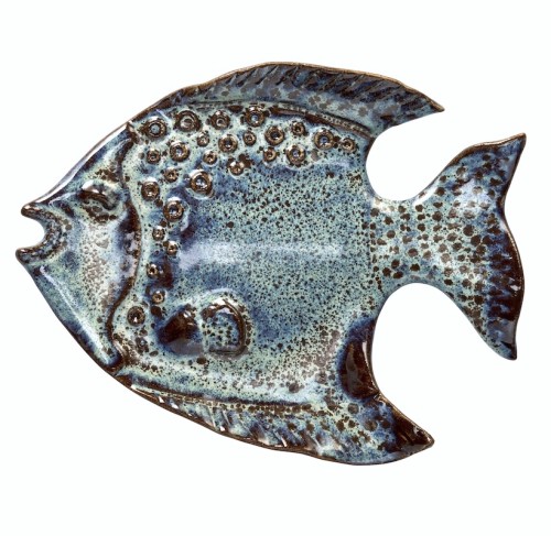 Madam Stoltz Dekoracja ścienna Fish ceramiczna 20 cm