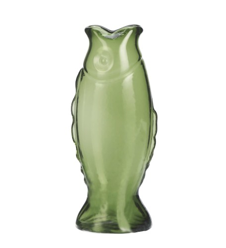 Madam Stoltz Wazon Fish zielony 27 cm