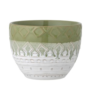 Bloomingville Doniczka Basel green Ø14 cm