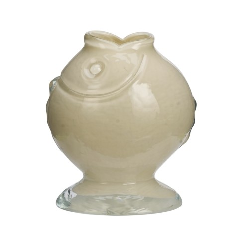 Madam Stoltz Wazon Fish cream 17 cm