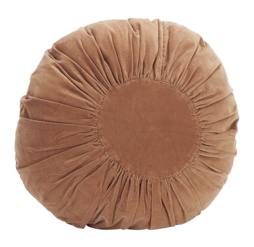 Madam Stoltz Poduszka okrągła aksamitna dusty peach