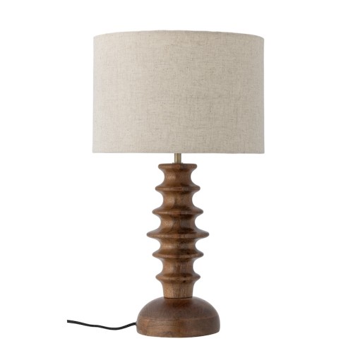 Bloomingville Lampa stołowa Elinora z drewna mango