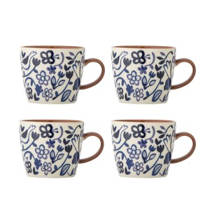 Bloomingville Kubek Figuria blue zestaw 4 szt. 300 ml