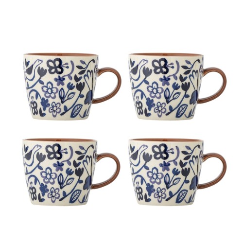 Bloomingville Kubek Figuria blue zestaw 4 szt. 300 ml