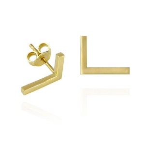 Kolczyki złote zgięte